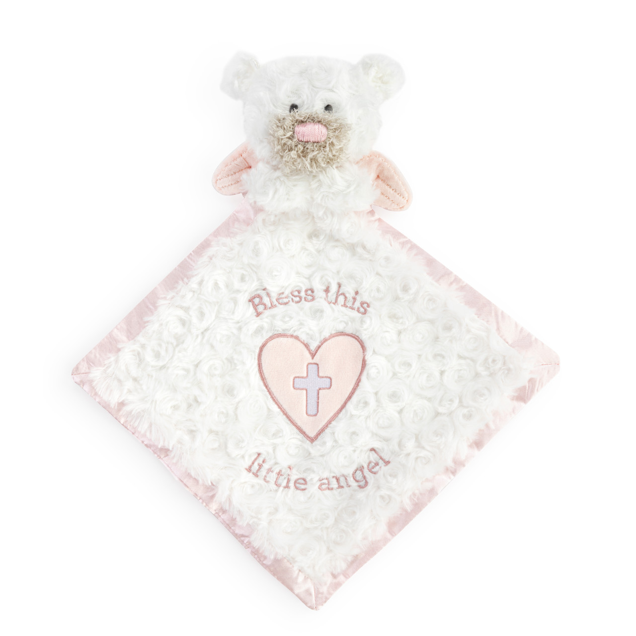 Guardian Angel Bear Blankie-Pink thumbnail