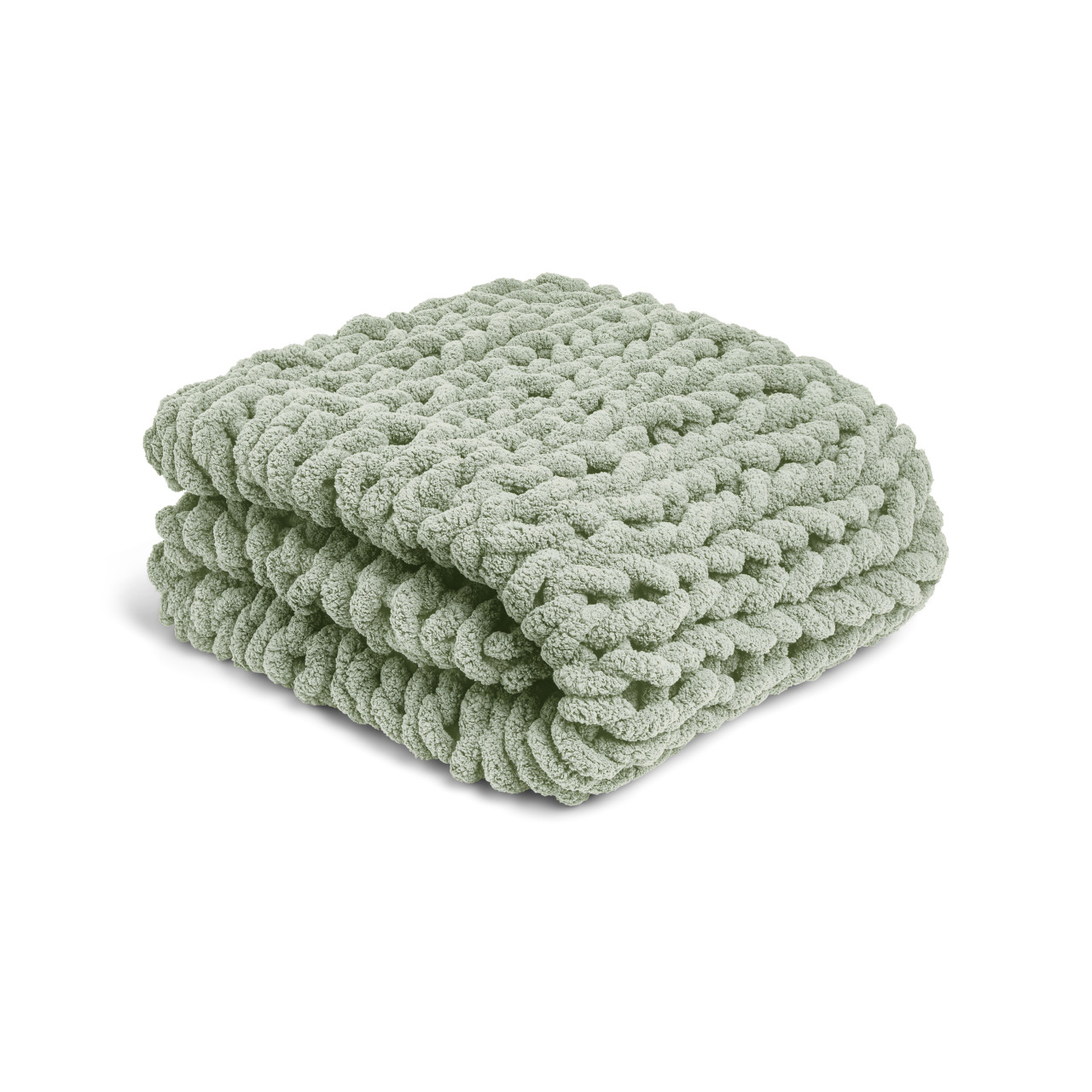 Comfort Collection Eucalyptus Chunky Knit Throw Blanket 65" x 70" thumbnail