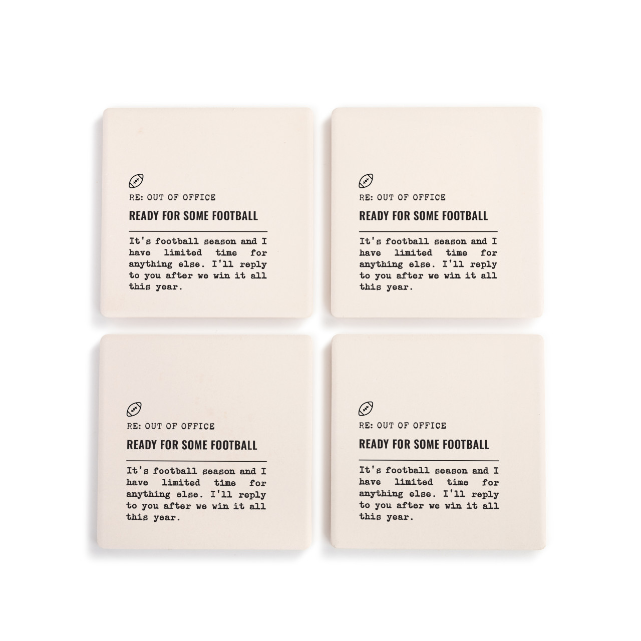 Football Coasters - Set of 4 thumbnail