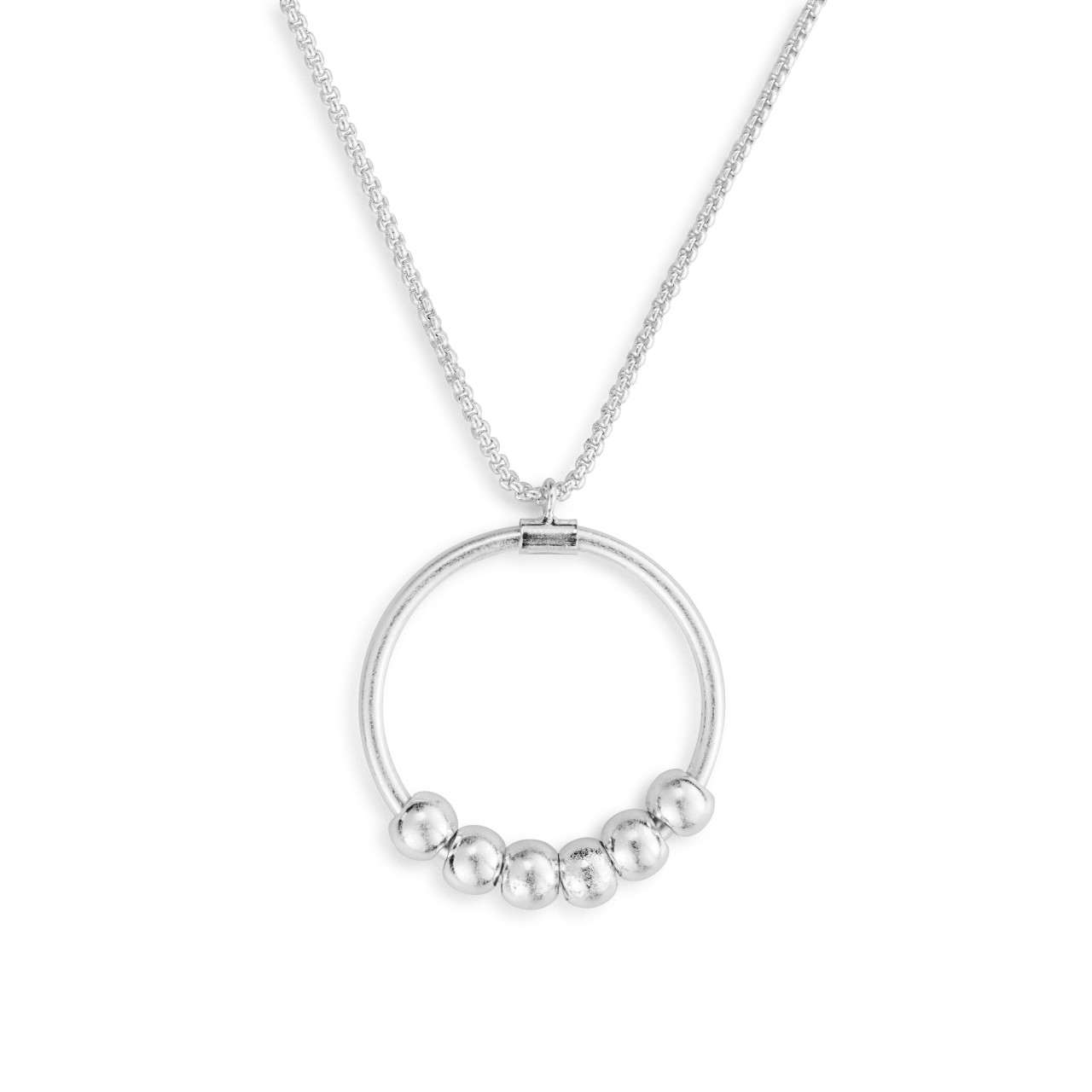 BeCalm Silver Necklace -18in thumbnail