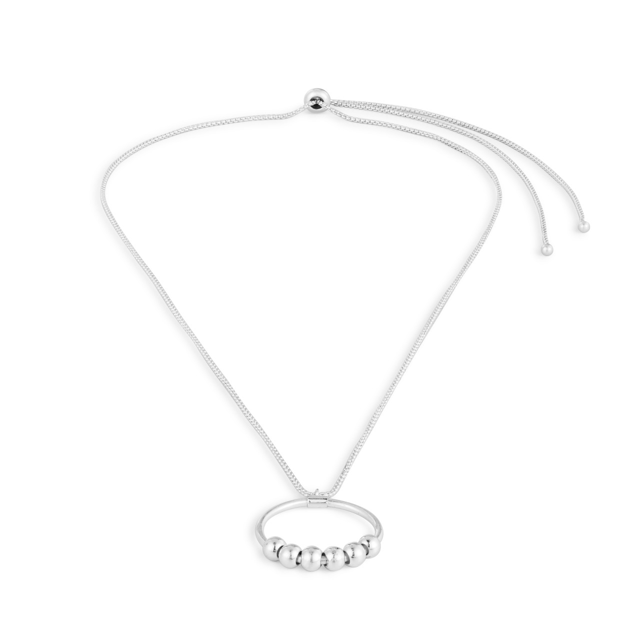 BeCalm Silver Necklace -18in thumbnail