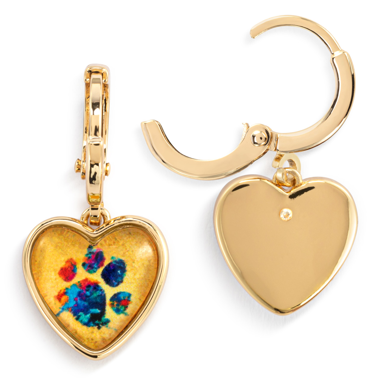 Art Heart Earrings - Dog Mom thumbnail