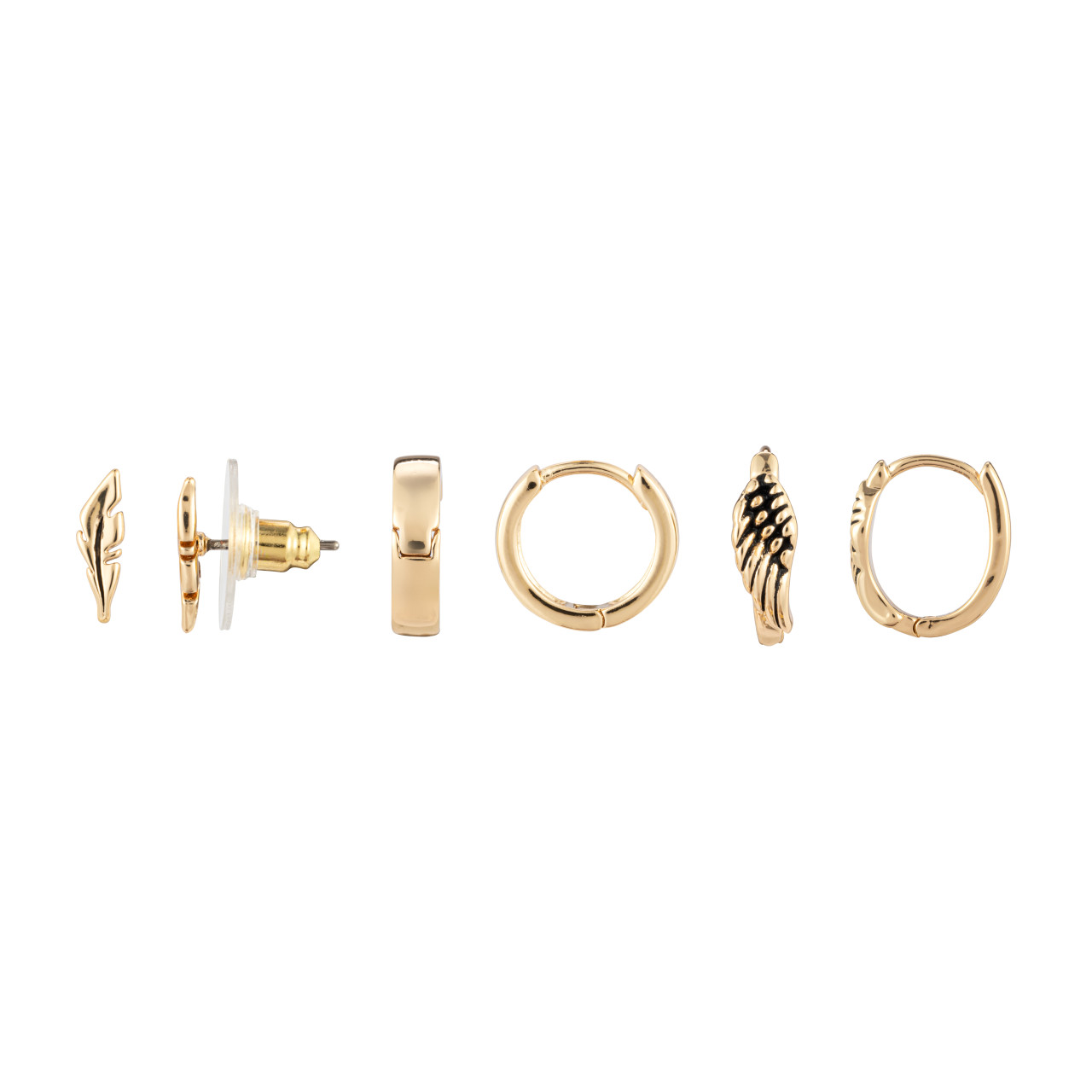 Dainty Wing Earrings Set of 3 - Gold thumbnail