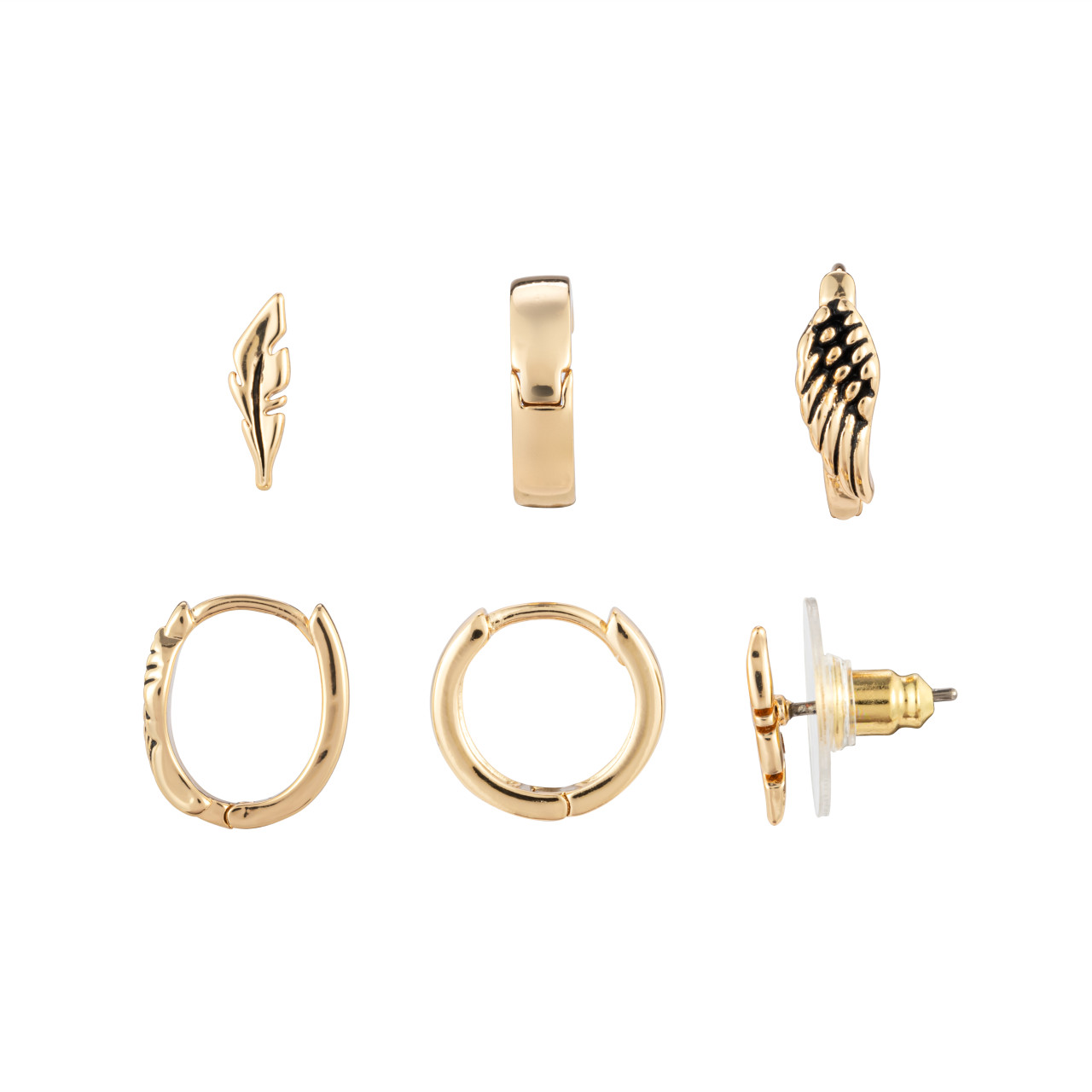 Dainty Wing Earrings Set of 3 - Gold thumbnail