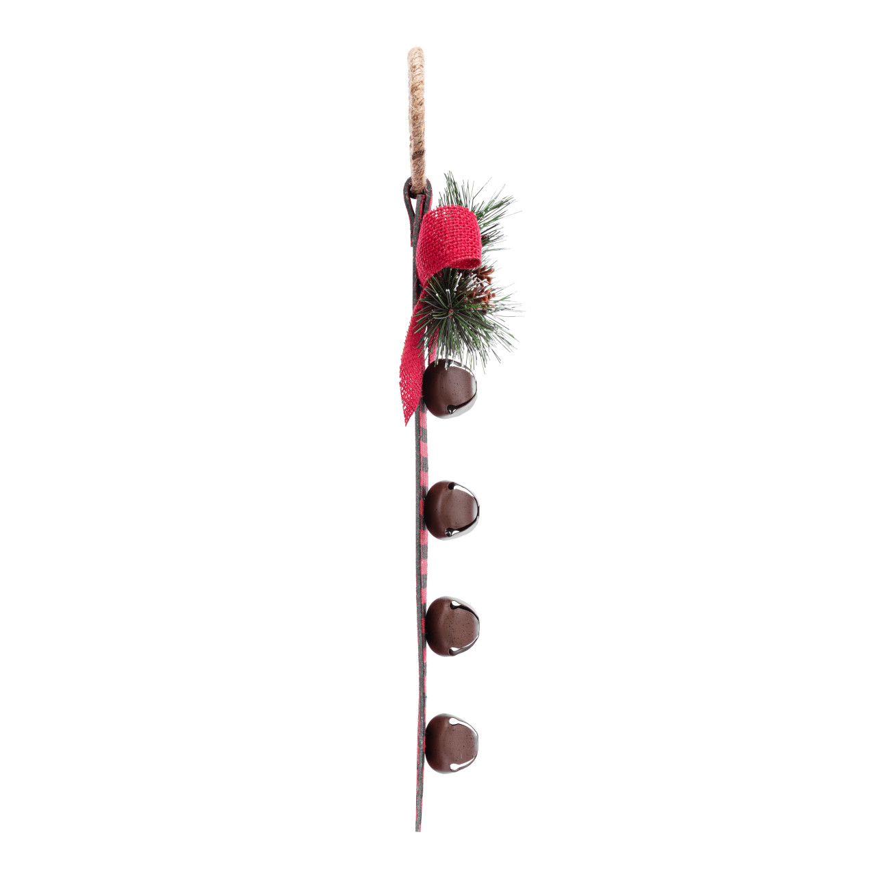 Buffalo Plaid Jingle Bell Door Knob Hanger thumbnail