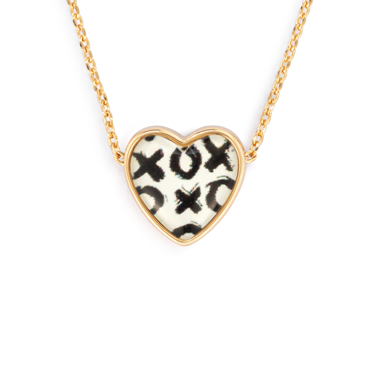 Art Heart Necklace - Hugs & Kisses thumbnail