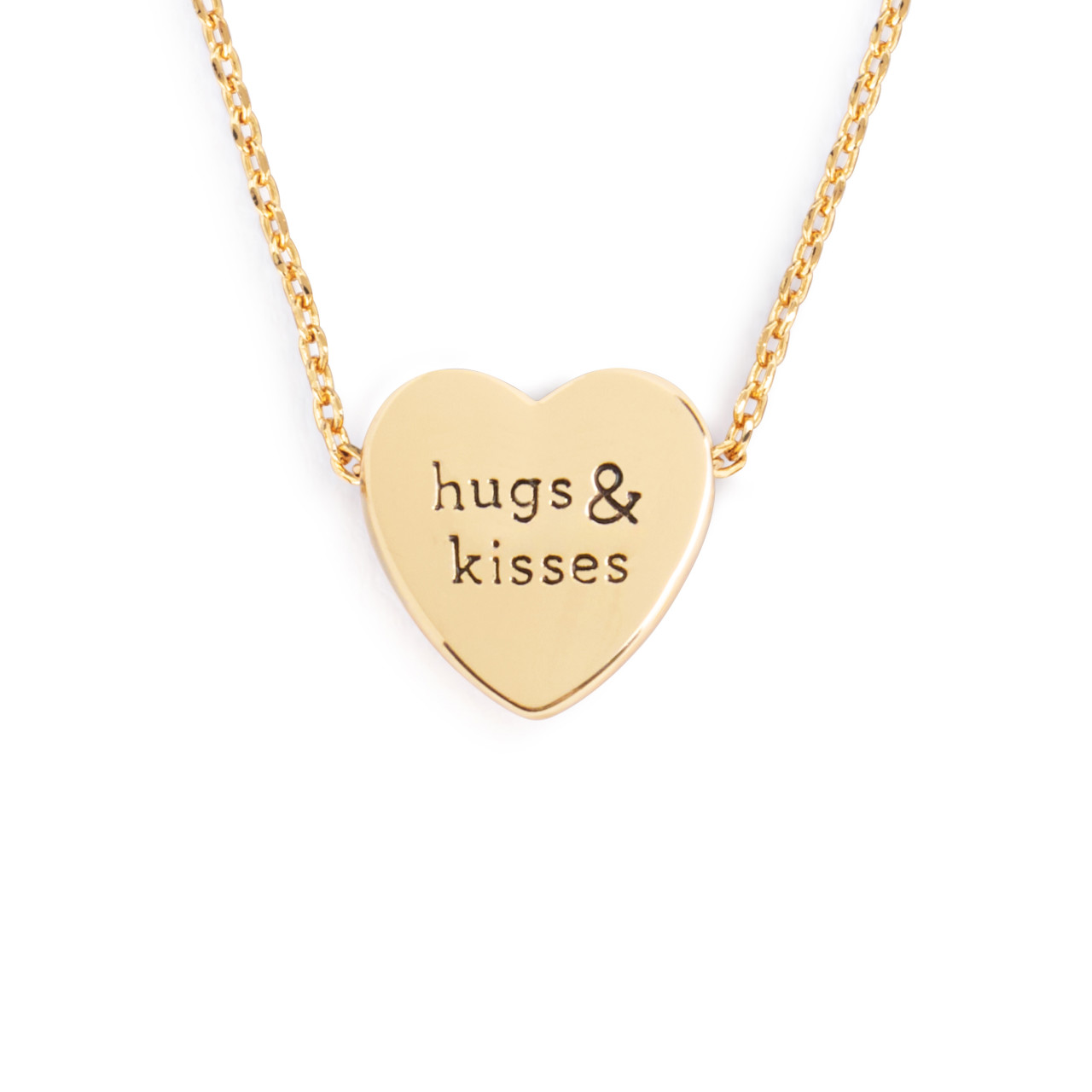Art Heart Necklace - Hugs & Kisses thumbnail
