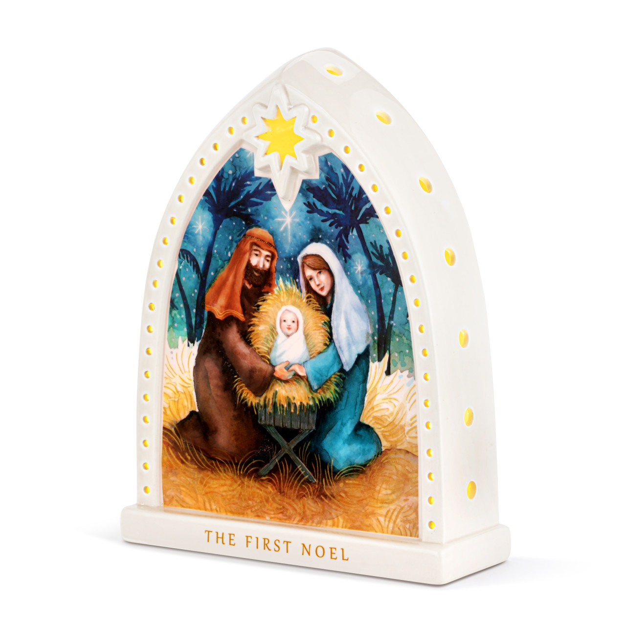 First Noel Lit Ceramic Nativity Scene thumbnail