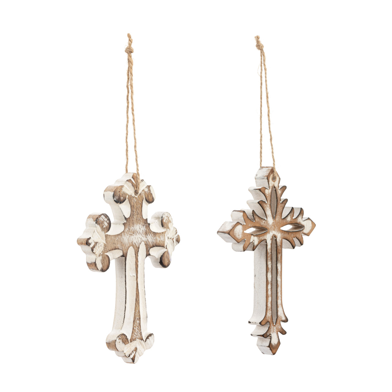 Wood Cross Ornaments - 2 Assorted thumbnail
