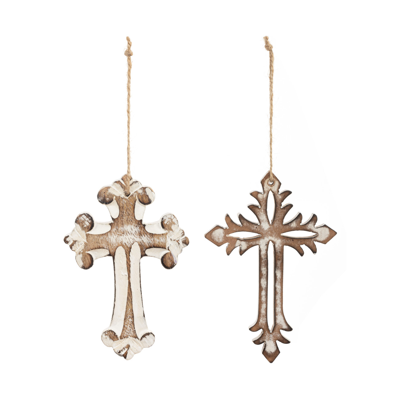 Wood Cross Ornaments - 2 Assorted thumbnail