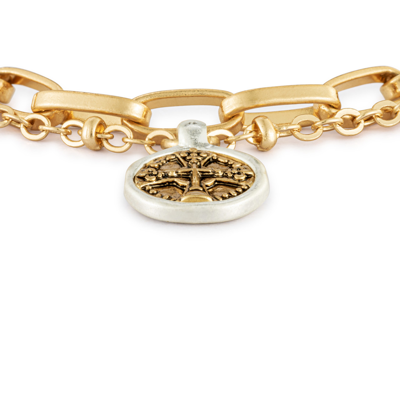 Wrapped in Prayer Layer Bracelet - Gold thumbnail