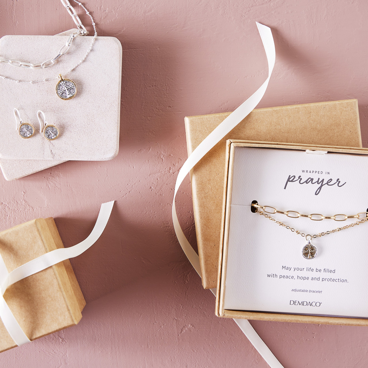 Wrapped in Prayer Layer Bracelet - Gold thumbnail