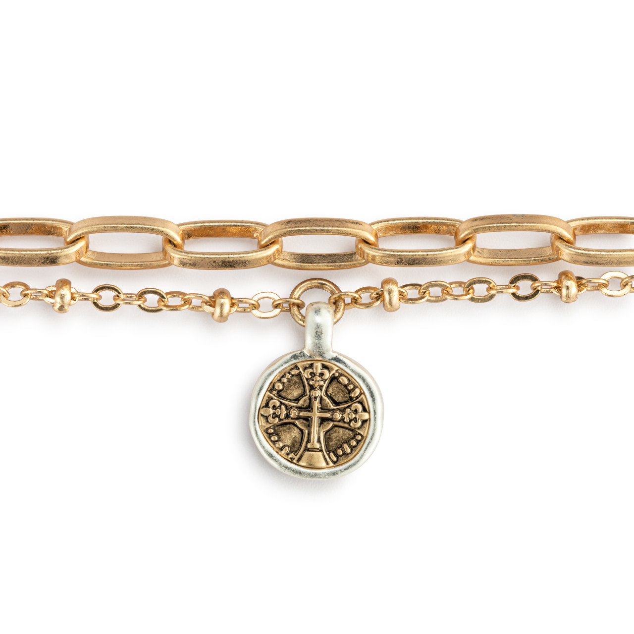 Wrapped in Prayer Layer Bracelet - Gold thumbnail