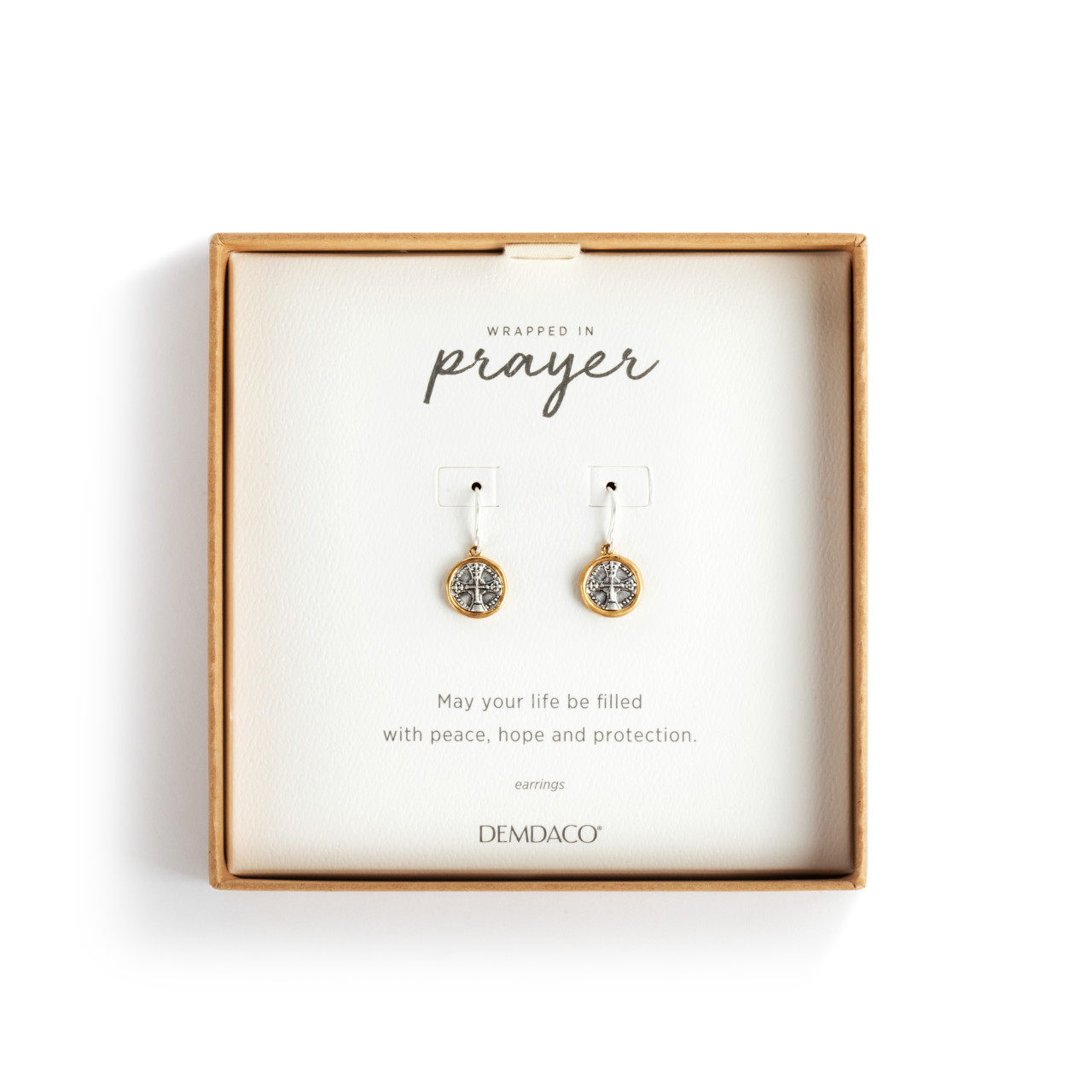 Wrapped in Prayer Earrings - Silver thumbnail