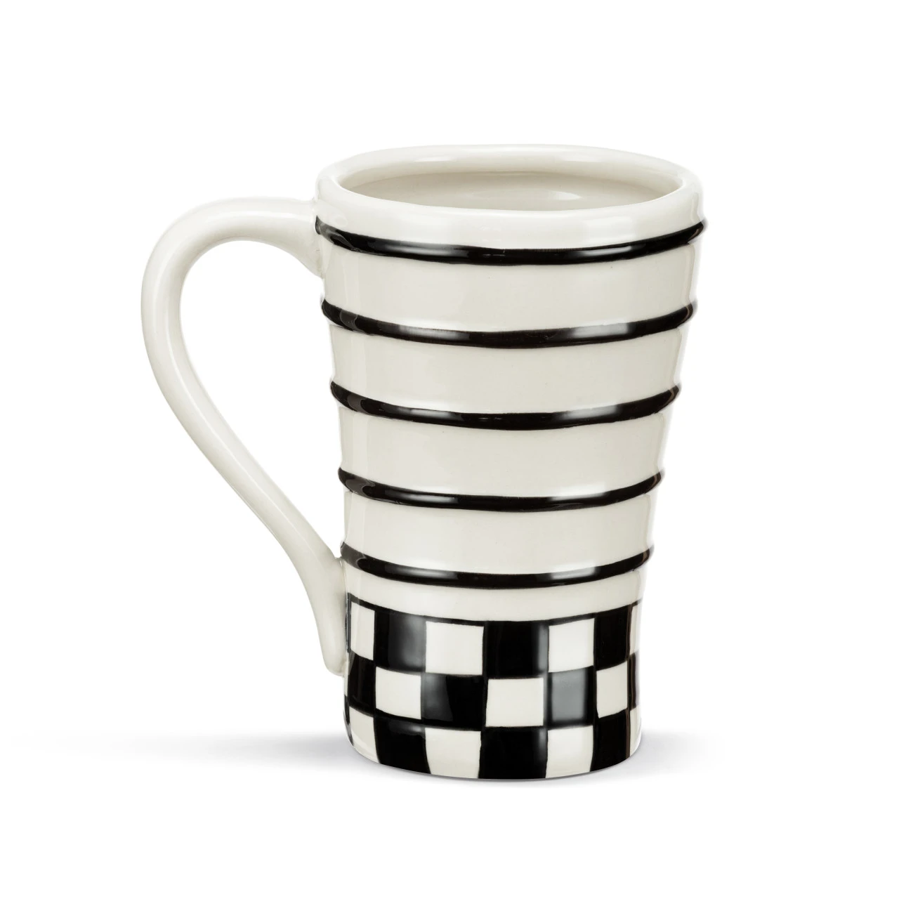 Tracy Pesche Stoneware Checker Red Heart Mug 15oz thumbnail