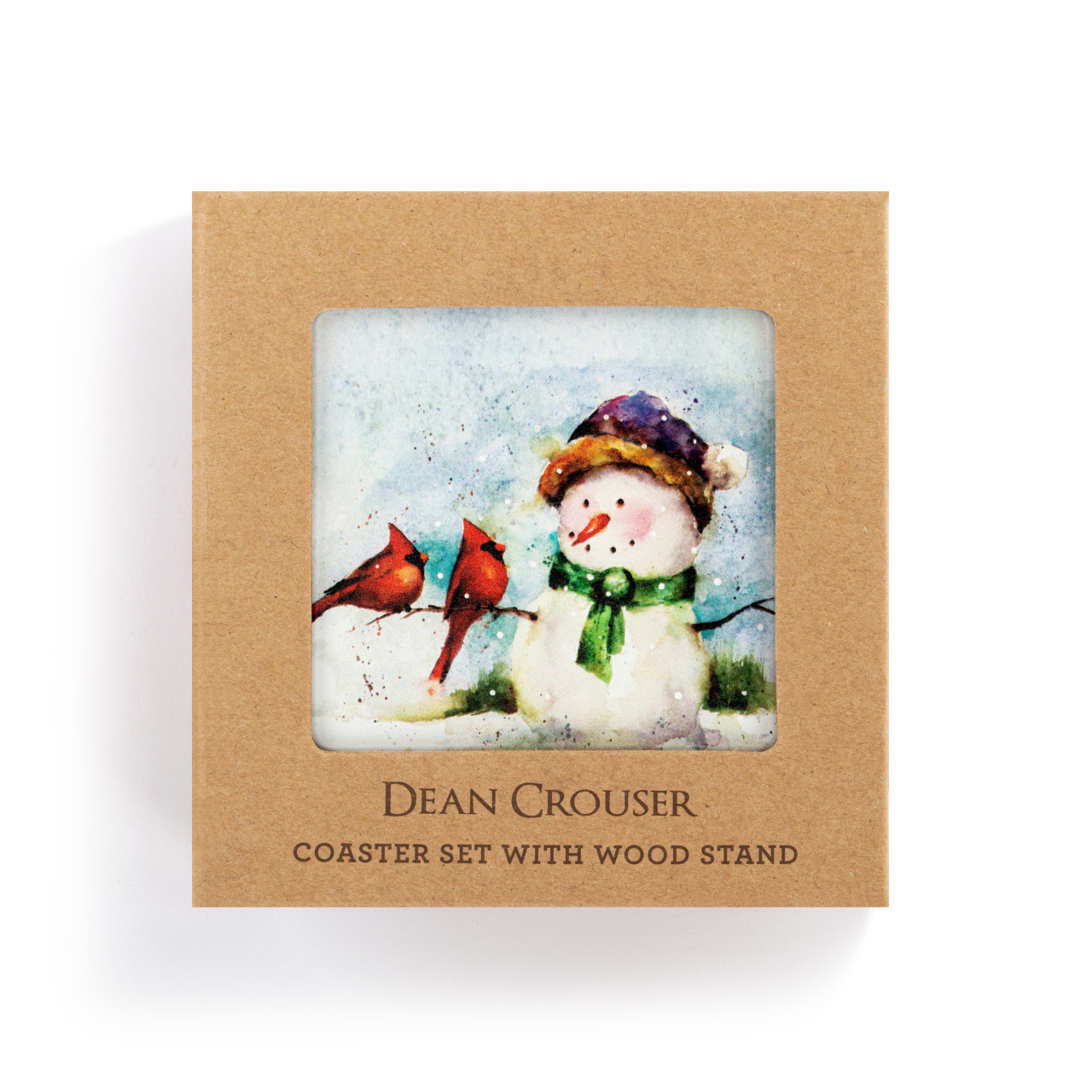 Snowman and Cardinals Coasters - Set of 4 thumbnail