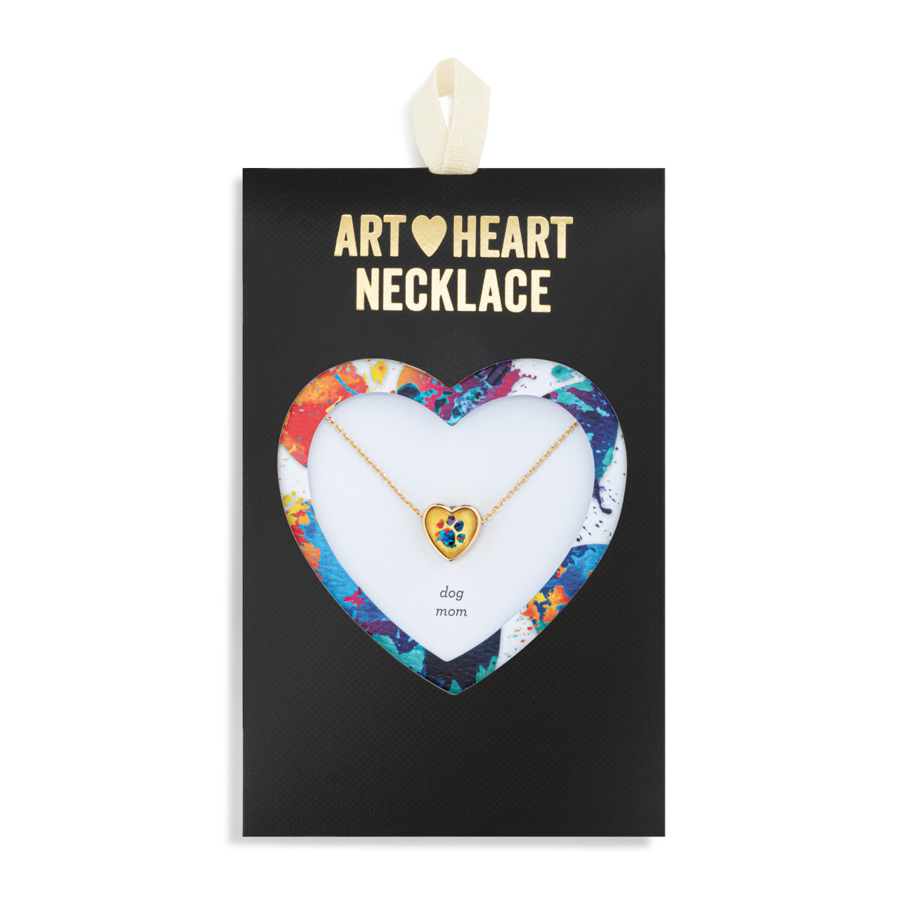 Art Heart Necklace - Dog Mom thumbnail