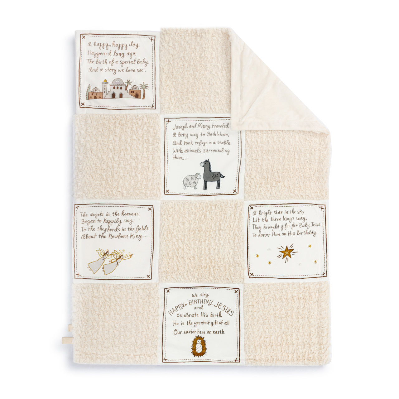 Happy Birthday Jesus Patchwork Blanket thumbnail