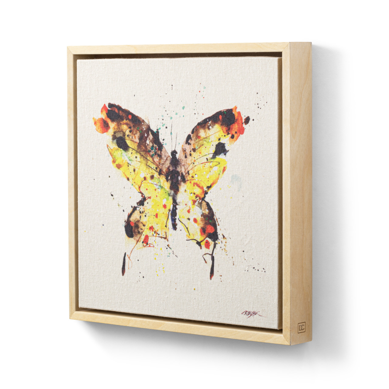 Butterfly Collection - Yellow Butterfly Wall Art thumbnail