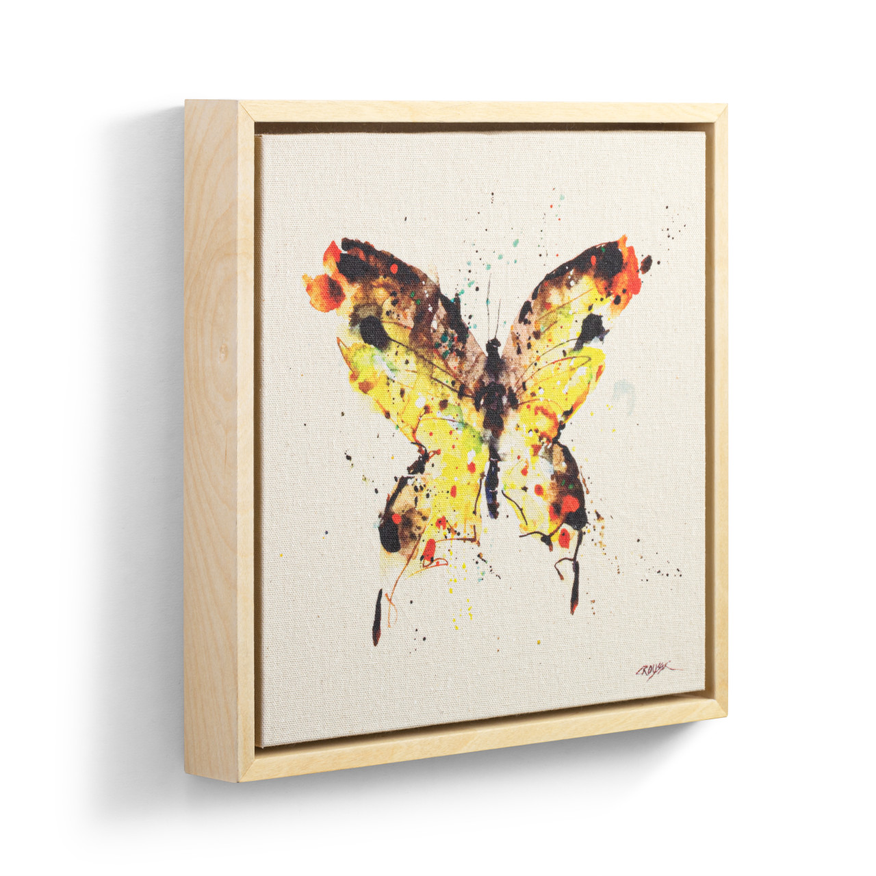 Butterfly Collection - Yellow Butterfly Wall Art thumbnail