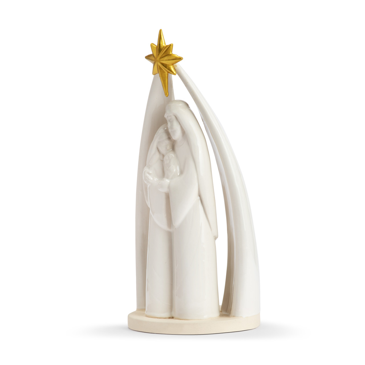 Faithful Finds Ceramic Christmas Holy Family Figurine 10" x 5" thumbnail