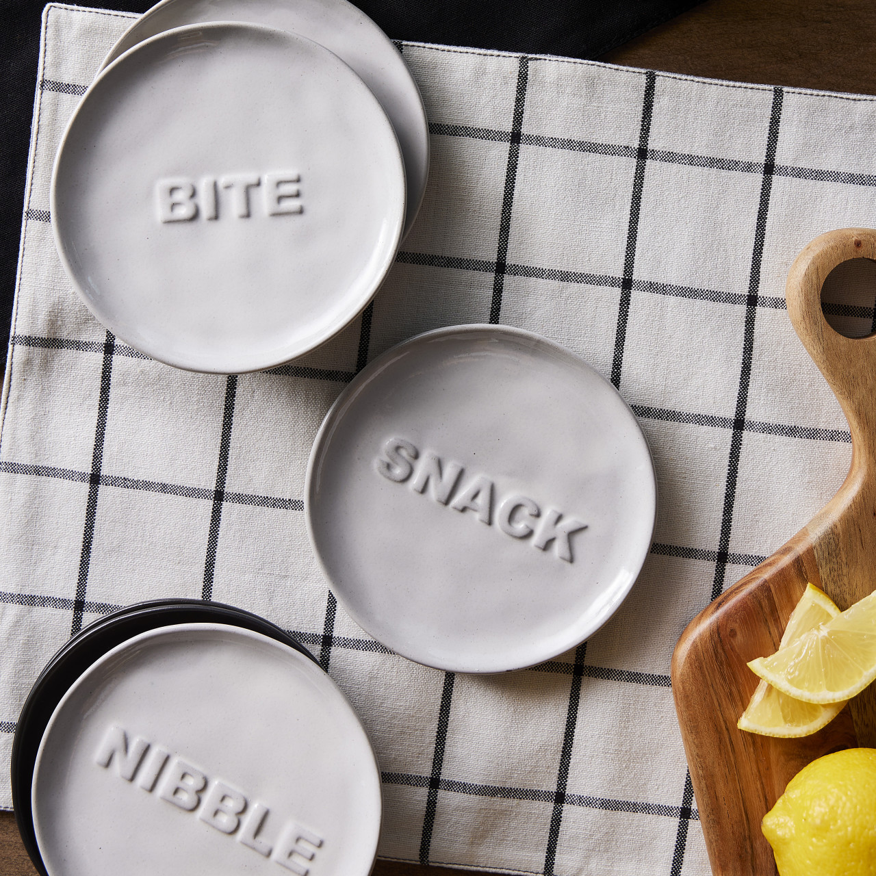 White Nibble Appetizer Plates - Set of 4 thumbnail