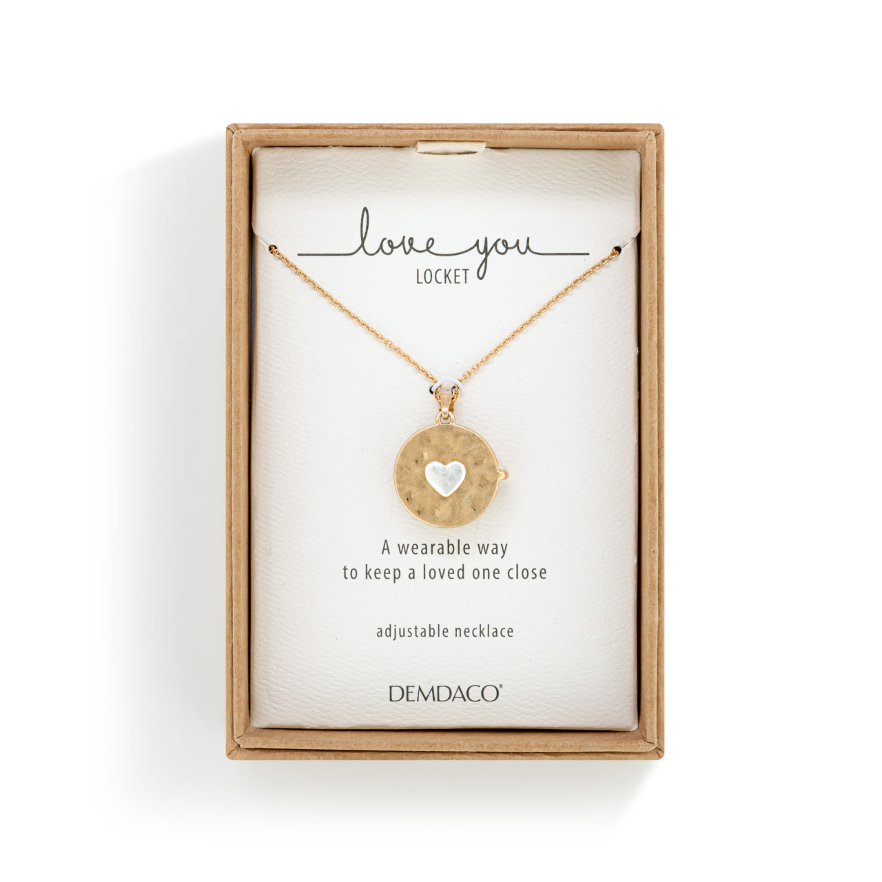Love you Locket Necklace - Gold thumbnail