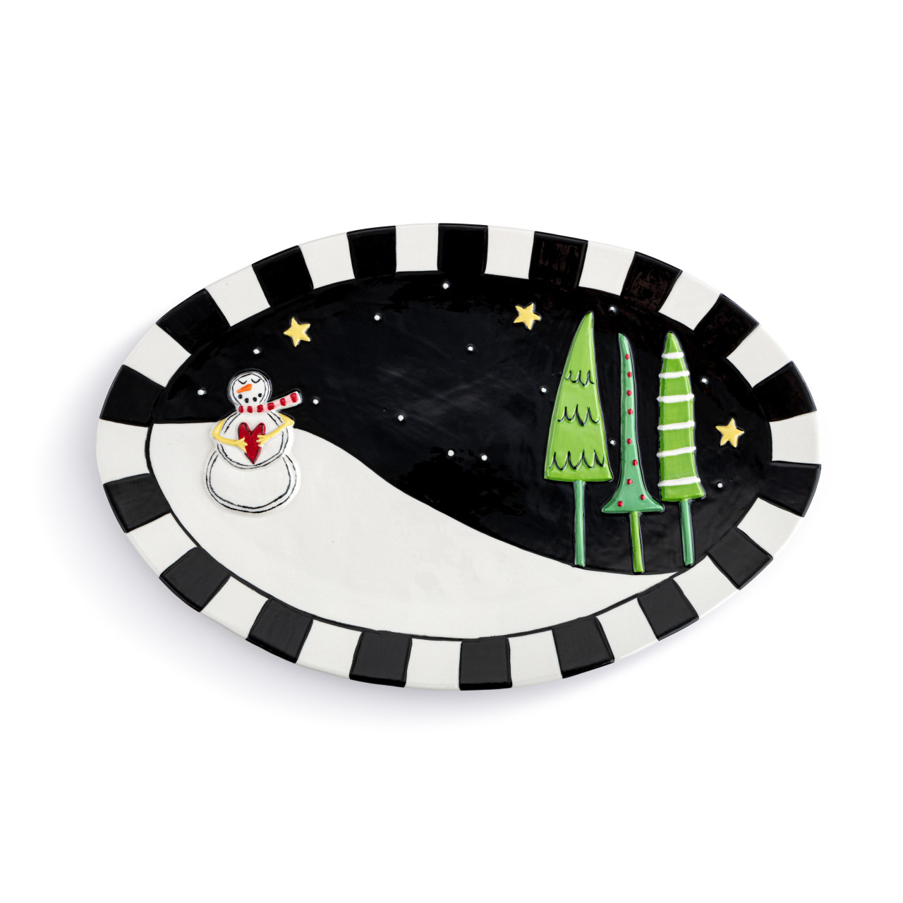 Evening Snowman Serving Platter thumbnail