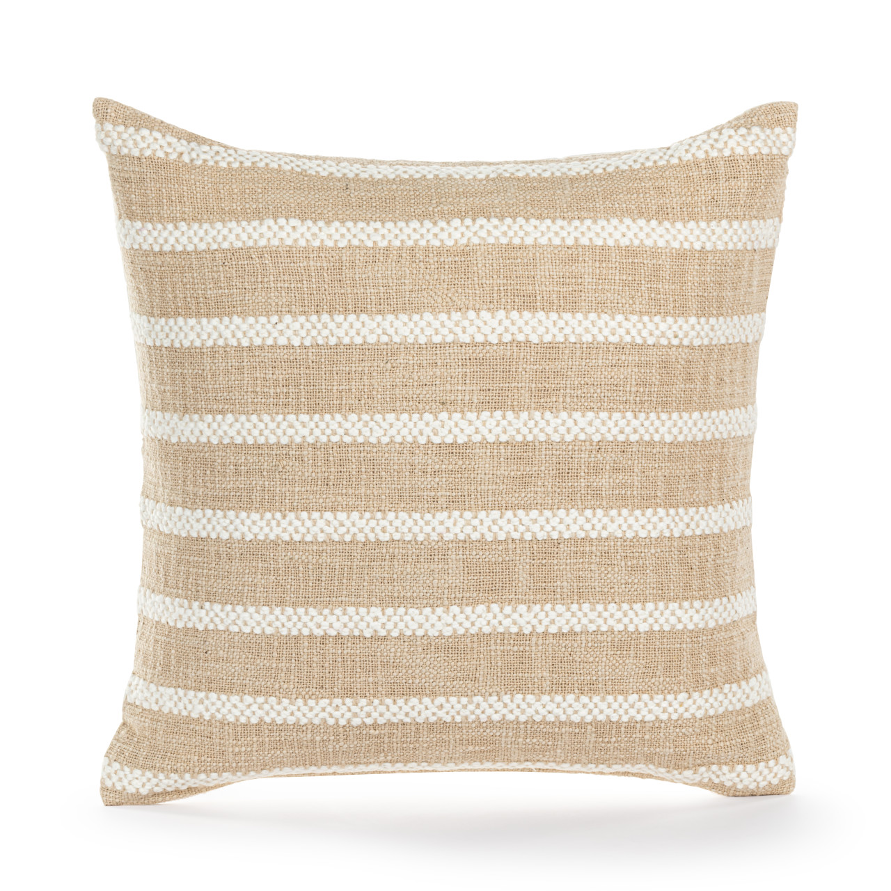Beige Texture Stripe Pillow 18" thumbnail