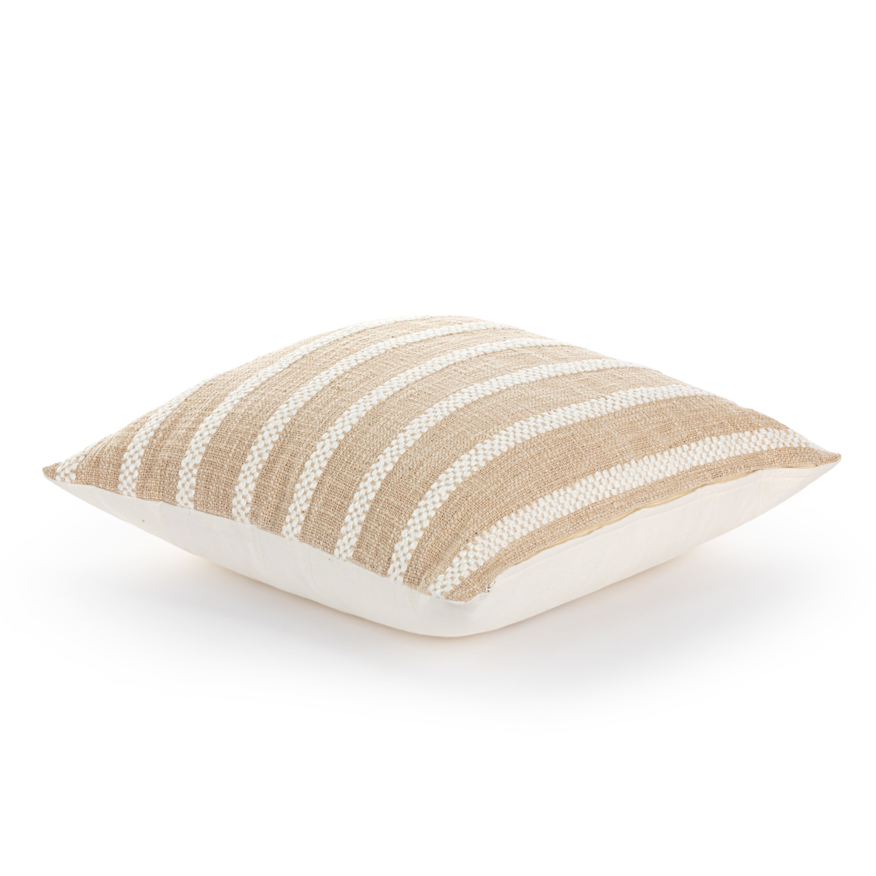 Beige Texture Stripe Pillow 18" thumbnail