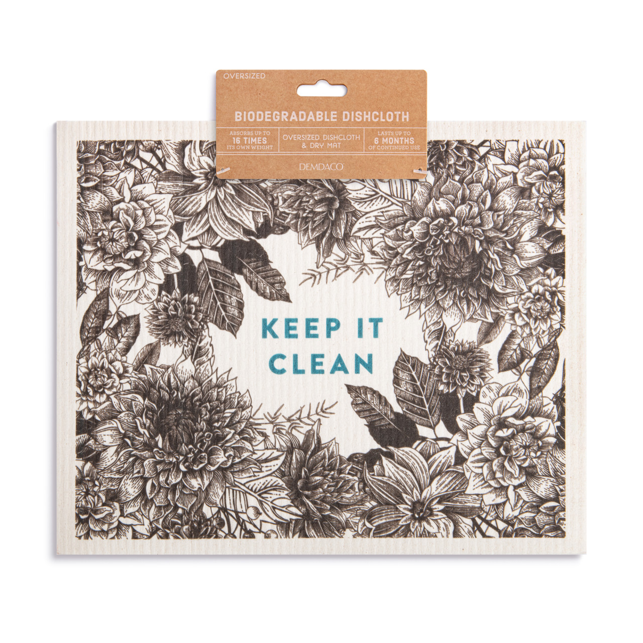 Floral Extra Large Biodegradable Dish Cloth thumbnail