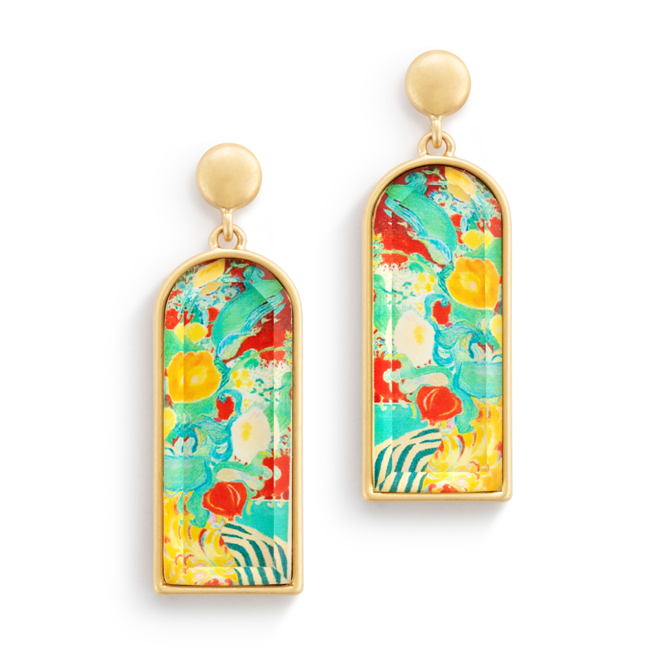 ArtLifting Earrings - Floral Stripes thumbnail
