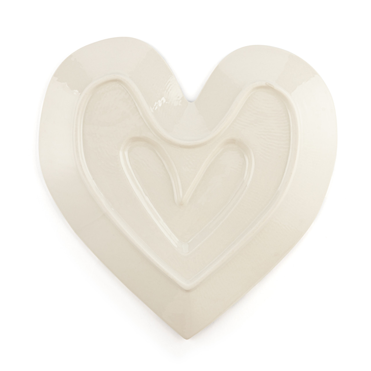 Tracy Pesche Heartful Home Red Heart Ceramic Giving Plate 10" x 10" thumbnail