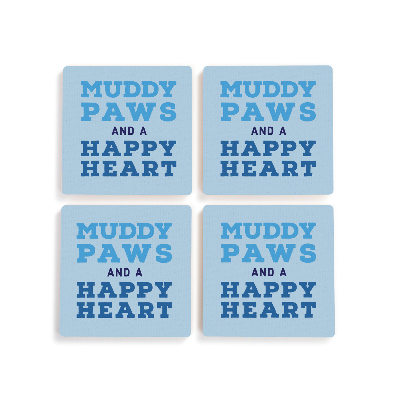 Muddy Paws Coasters - Set of 4 thumbnail