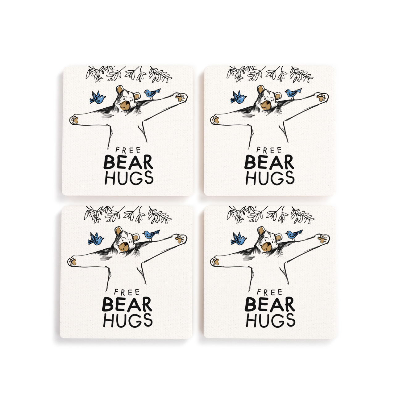 Free Bear Hugs Coasters - Set of 4 thumbnail