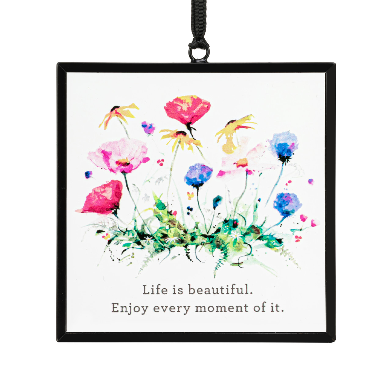 Dean Crouser Life is Beautiful Wildflowers Suncatcher 3" x 3" thumbnail