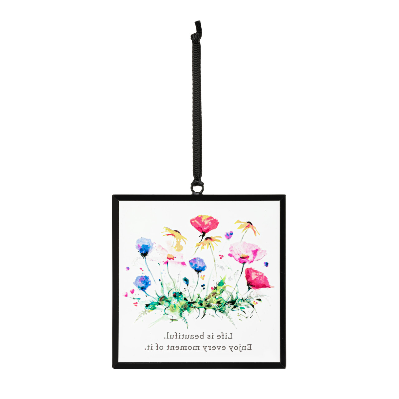 Dean Crouser Life is Beautiful Wildflowers Suncatcher 3" x 3" thumbnail