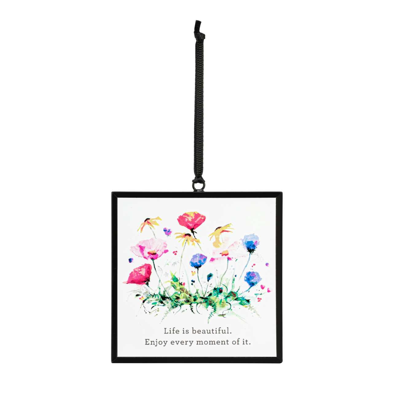 Dean Crouser Life is Beautiful Wildflowers Suncatcher 3" x 3" thumbnail