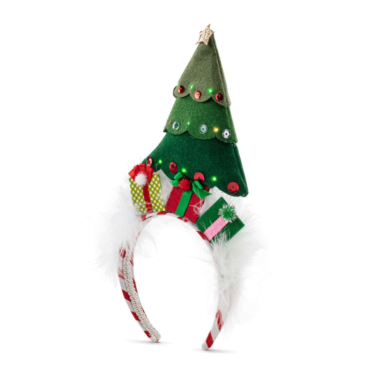 Lit Christmas Tree Headband thumbnail
