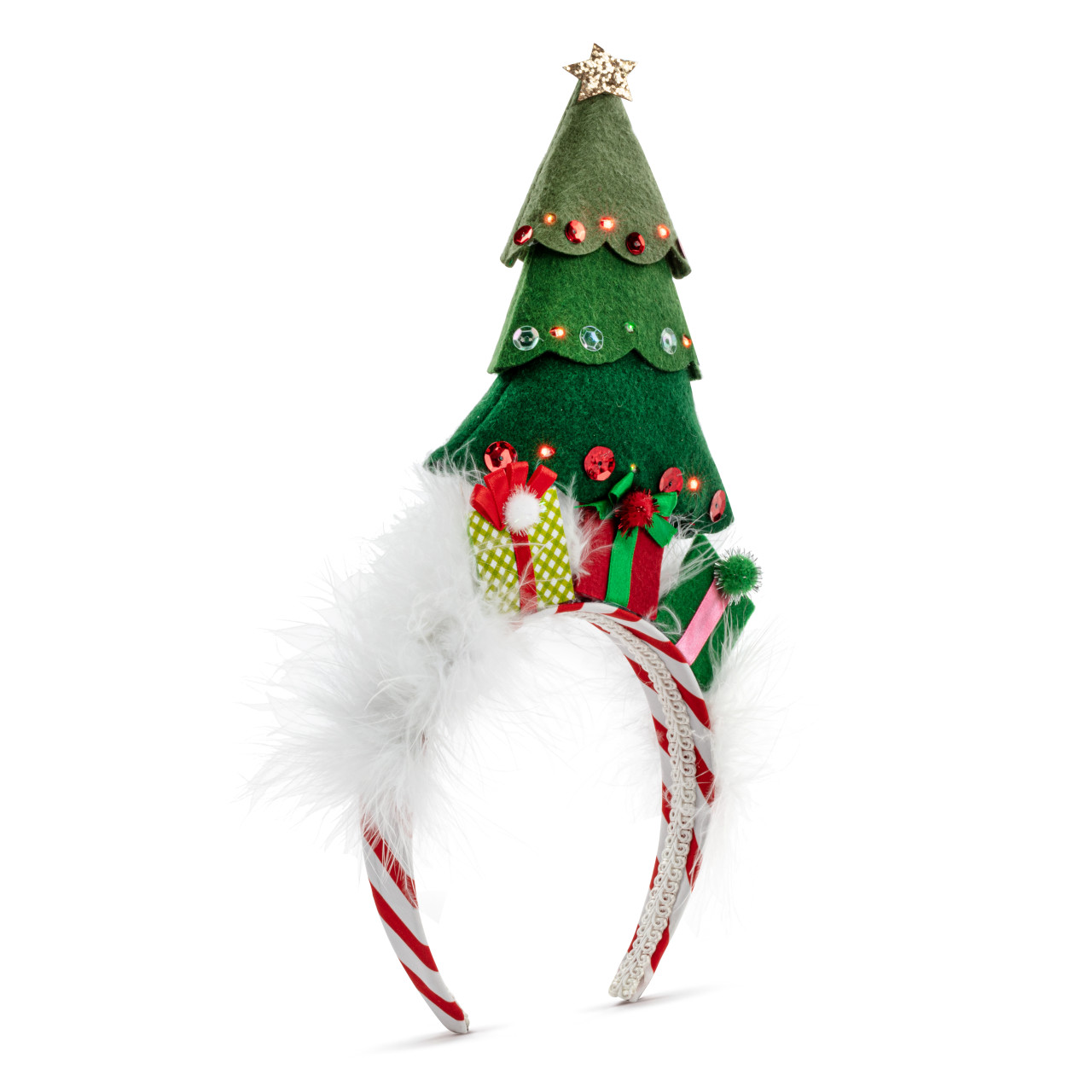 Lit Christmas Tree Headband thumbnail