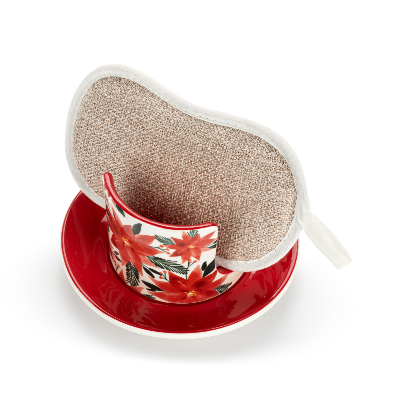 Poinsettia Soap Dish with Sponge thumbnail