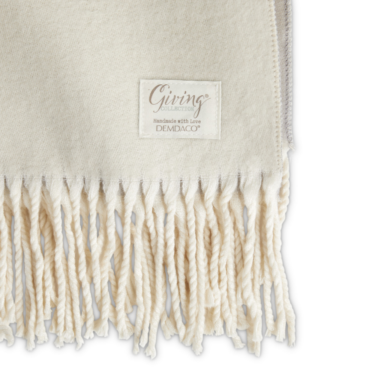 Giving Collection Cool Cream Fringed Giving Wrap thumbnail