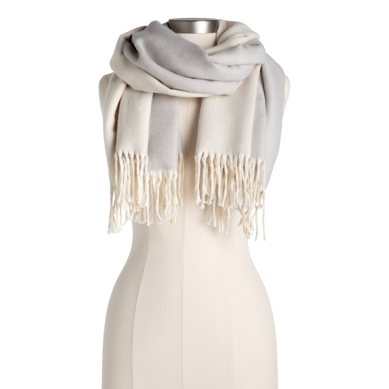 Giving Collection Cool Cream Fringed Giving Wrap thumbnail