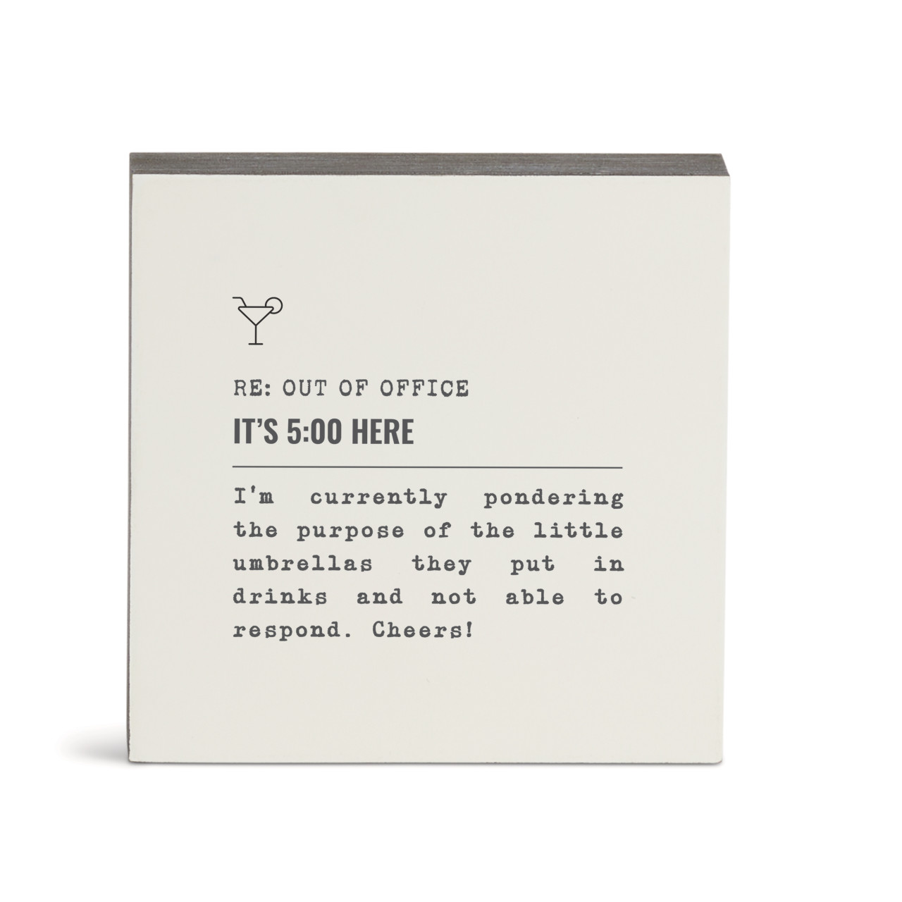 5 O'clock Here Cheers Wall Art - 6"sq. thumbnail
