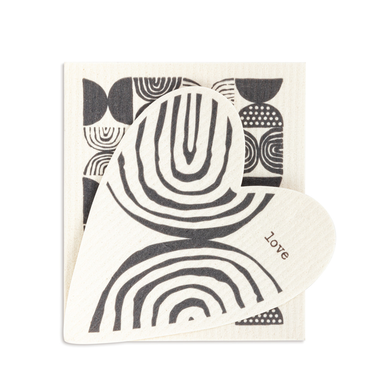 Heart BioDishCloths BW Abstract thumbnail