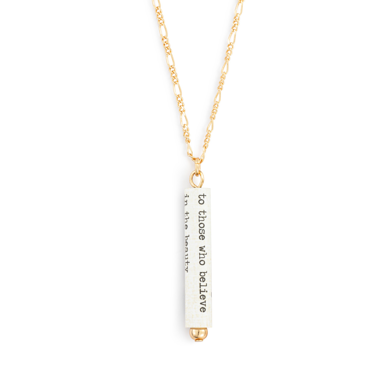 Believe in Beauty Quote Necklace thumbnail