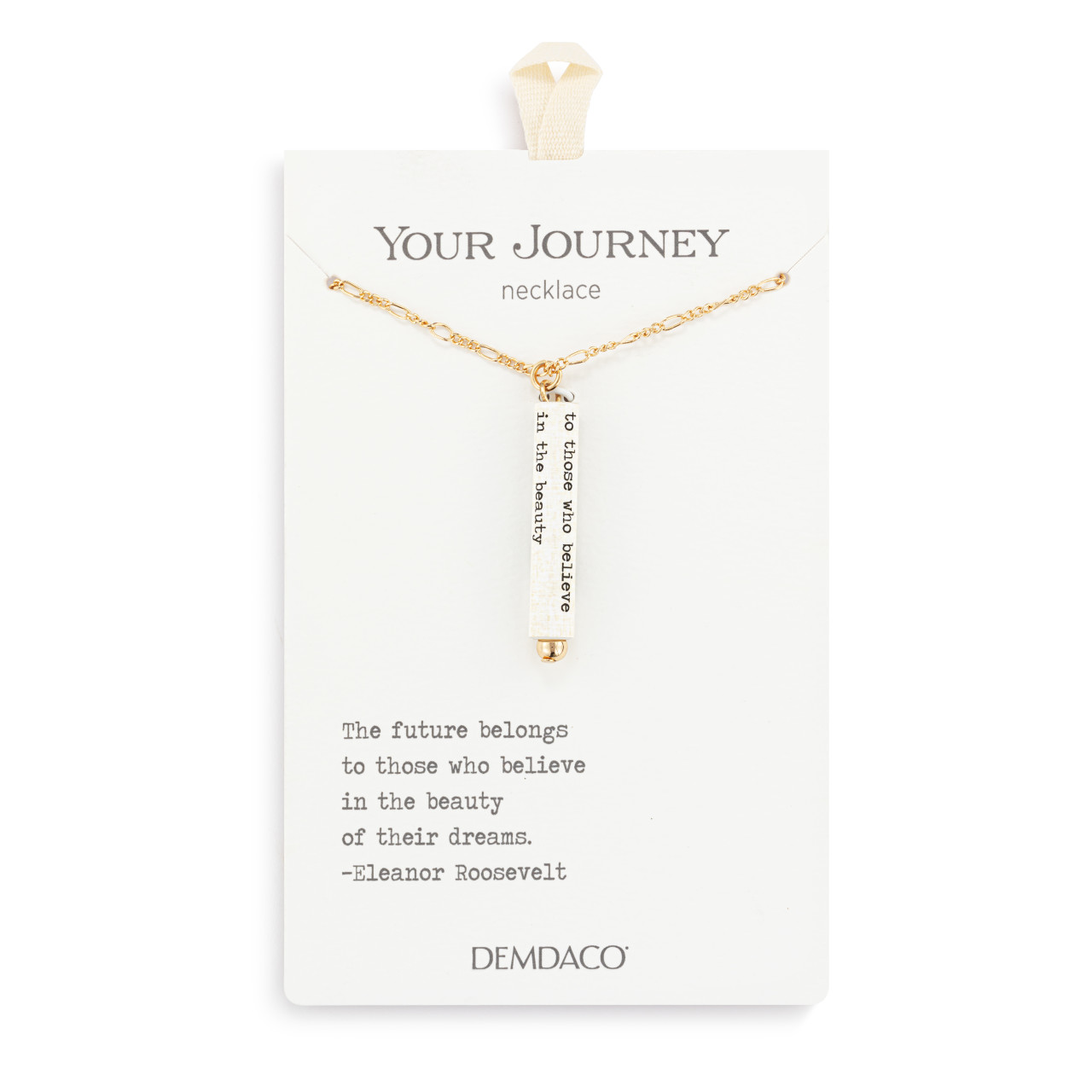 Believe in Beauty Quote Necklace thumbnail