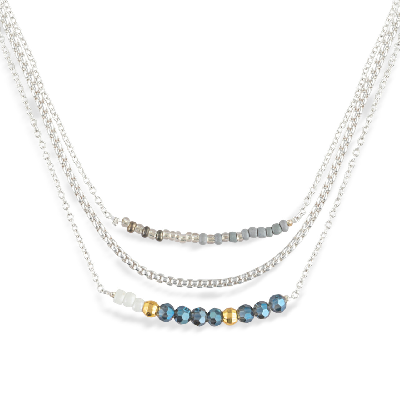 Necklace Set of 3 - Smoke Silver thumbnail