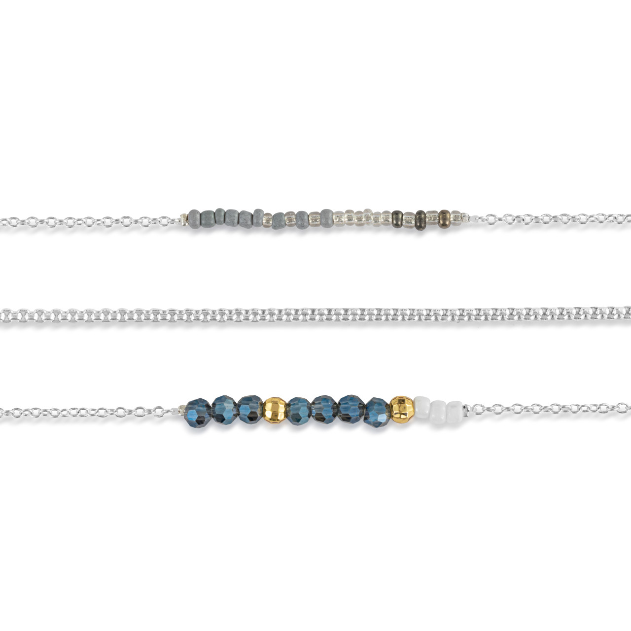 Necklace Set of 3 - Smoke Silver thumbnail