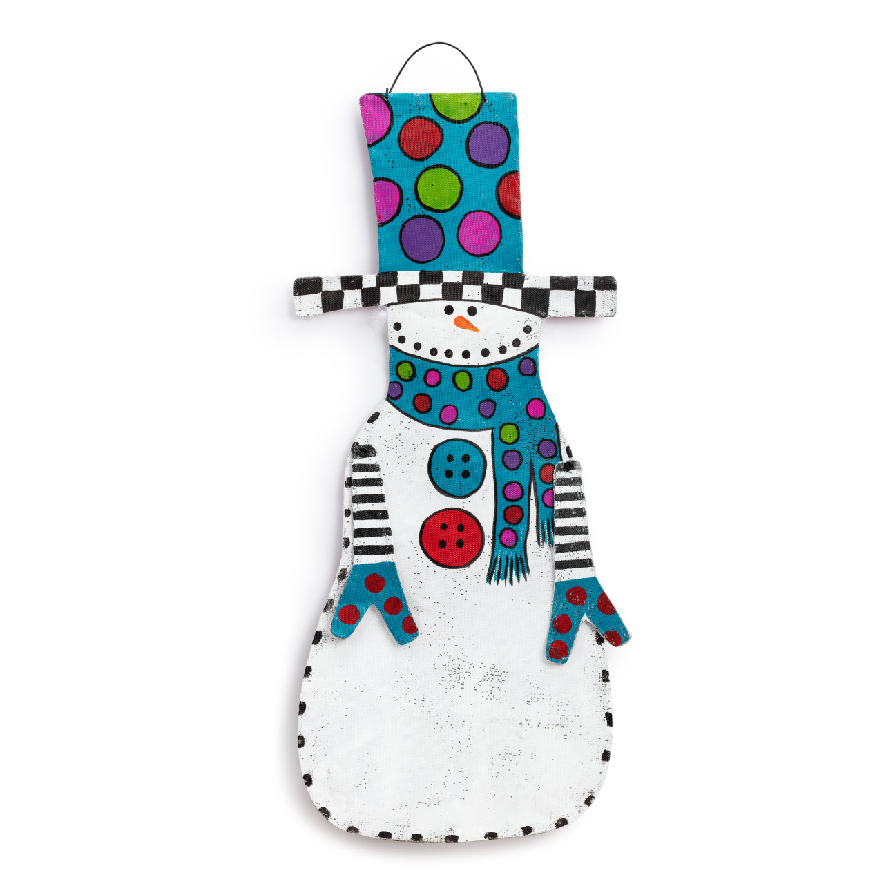Screenings Reversible Snowman in Sweater and Hat Door Hanger 38.5" x 16.5" thumbnail
